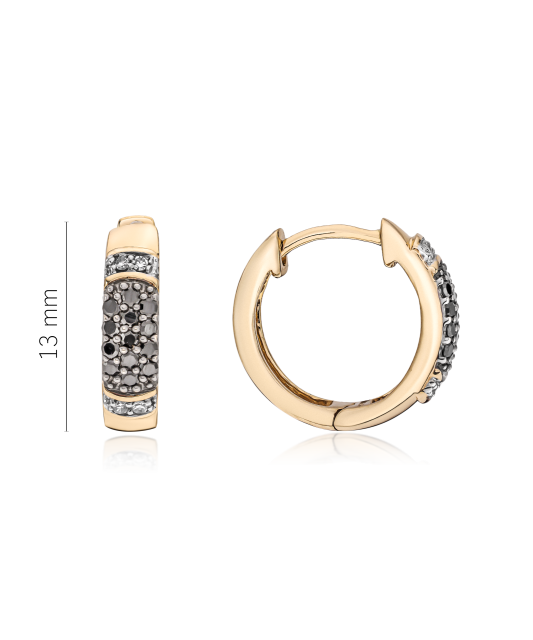 Yellow Gold earrings with diamonds