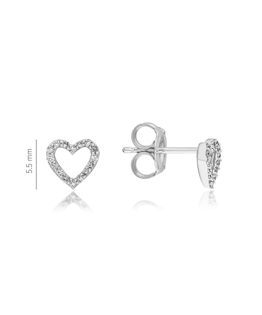 Серьги из белого золота с бриллиантами