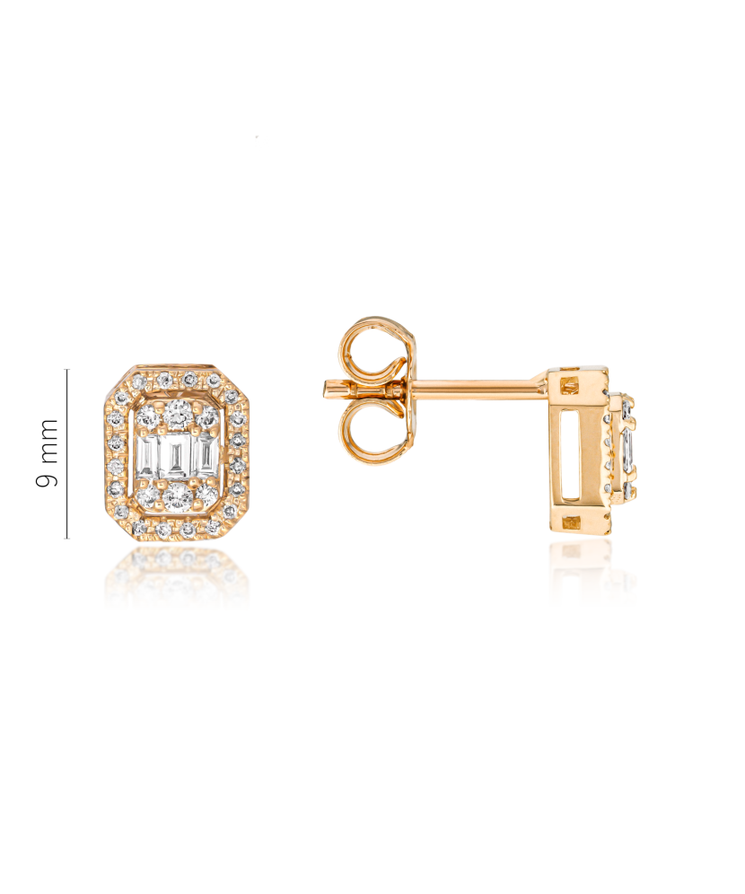 Золотые серьги с алмазами Золотые серьги с алмазами