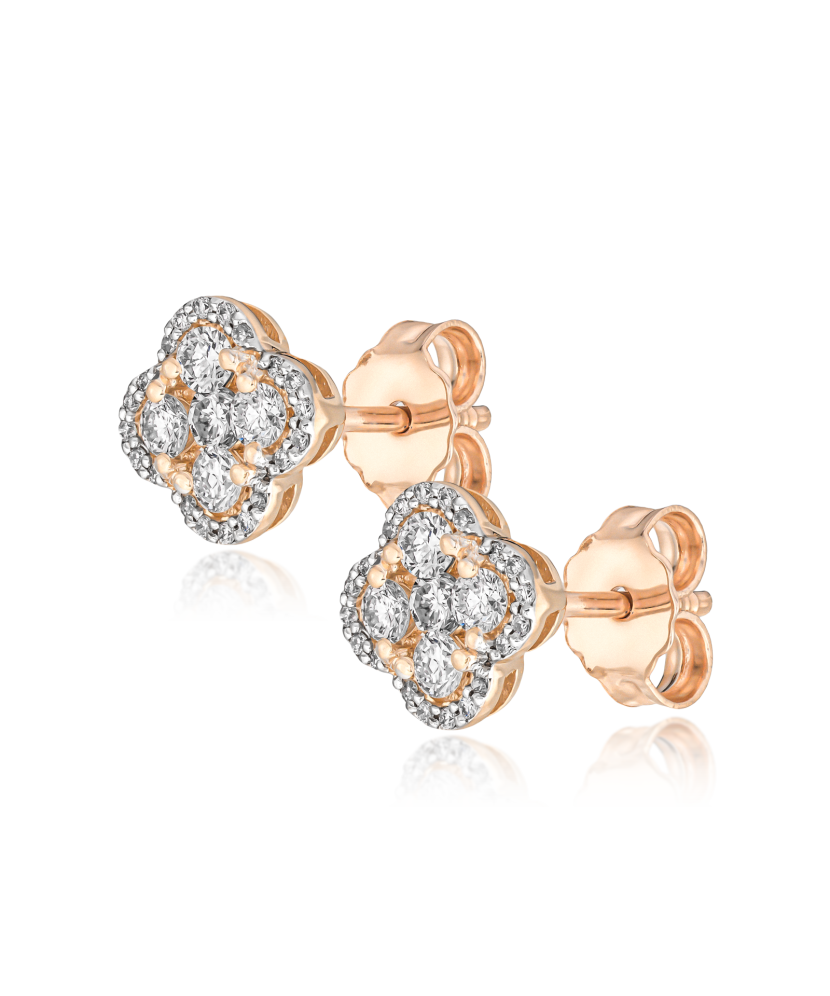 Золотые серьги с алмазами Золотые серьги с алмазами