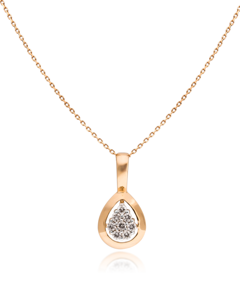 Gold chain with diamond pendant