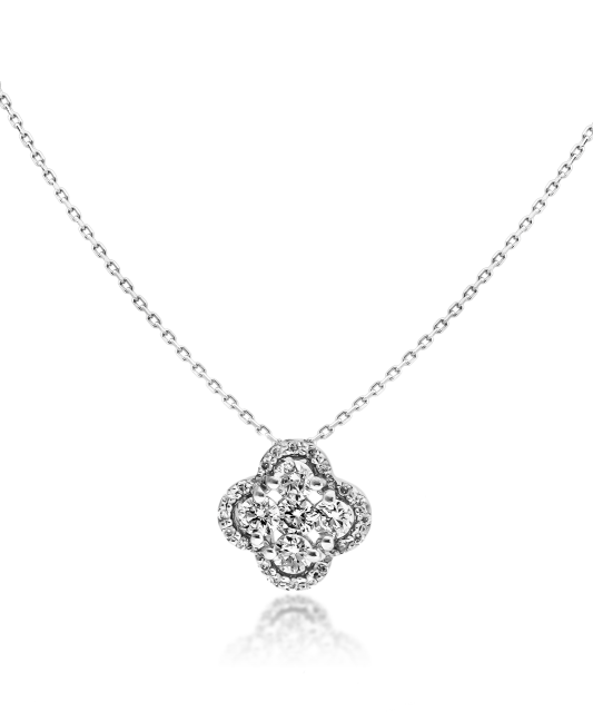 White Gold chain with diamond pendant