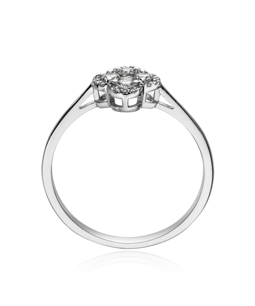 White gold ring with diamonds