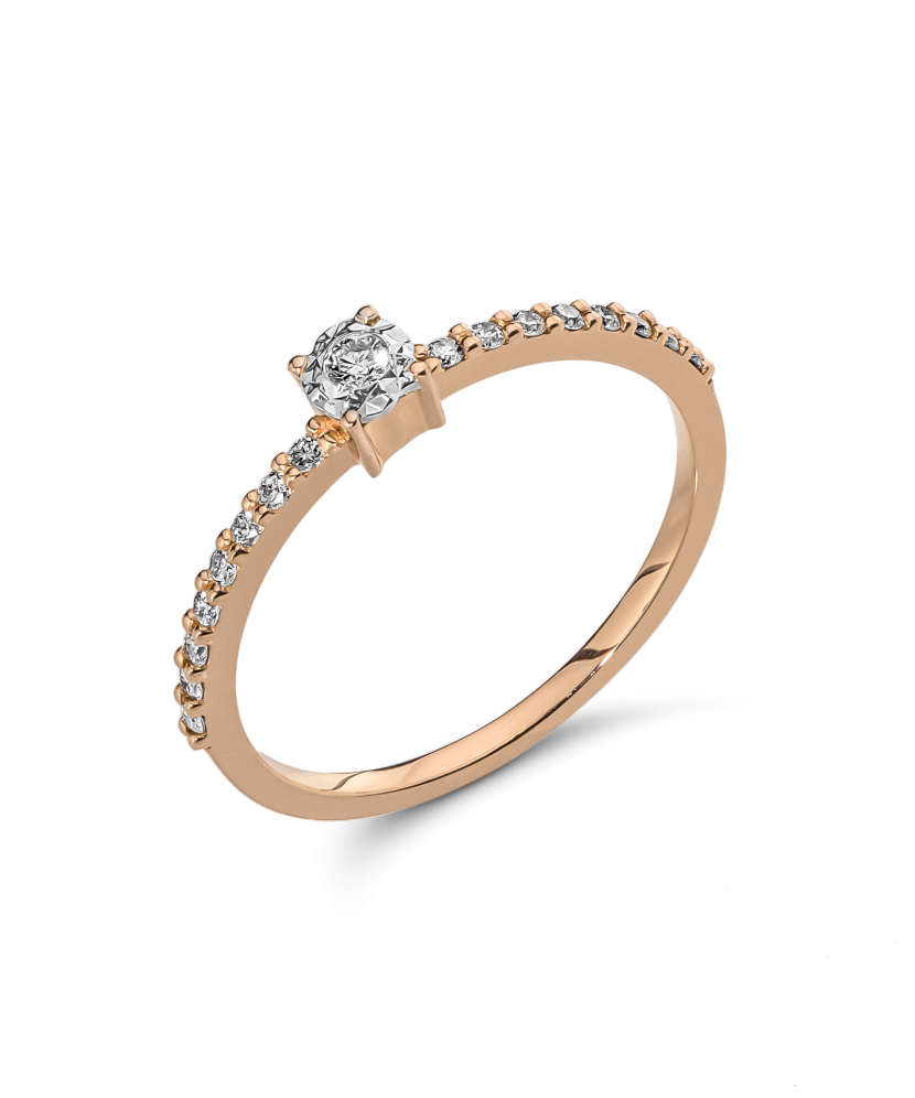 Золотое кольцо с алмазами Золотое кольцо с алмазами