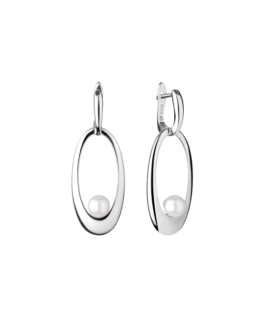 Серьги из серебра с жемчугом