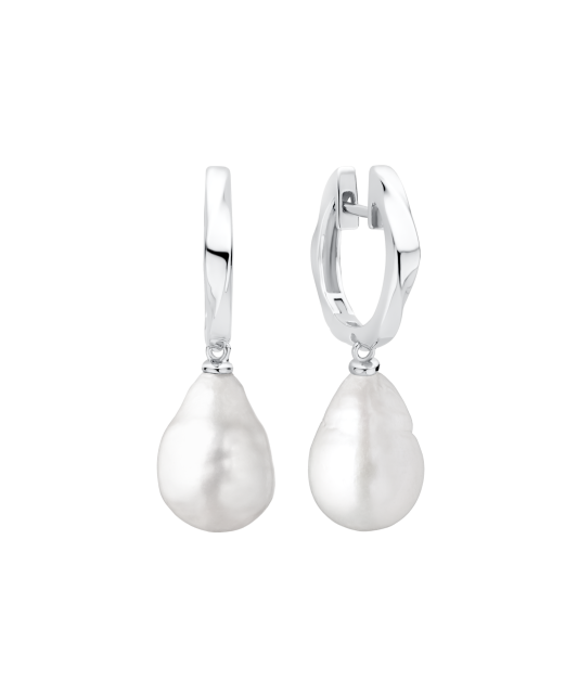 Серьги из серебра с жемчугом