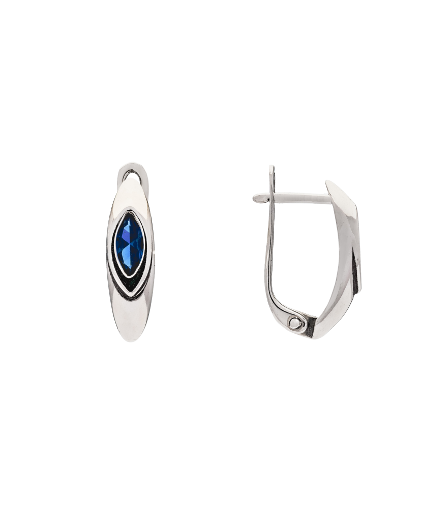 Sterling silver earrings with zirconium