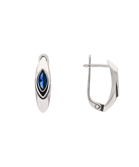Sterling silver earrings with zirconium