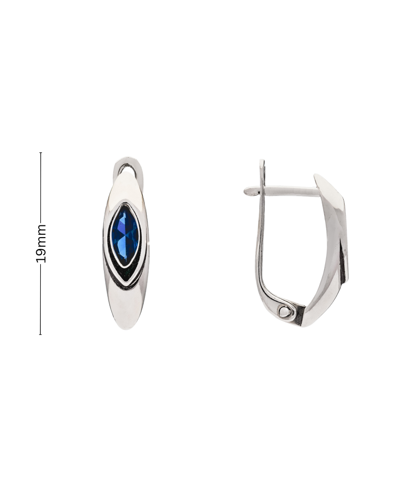 Sterling silver earrings with zirconium