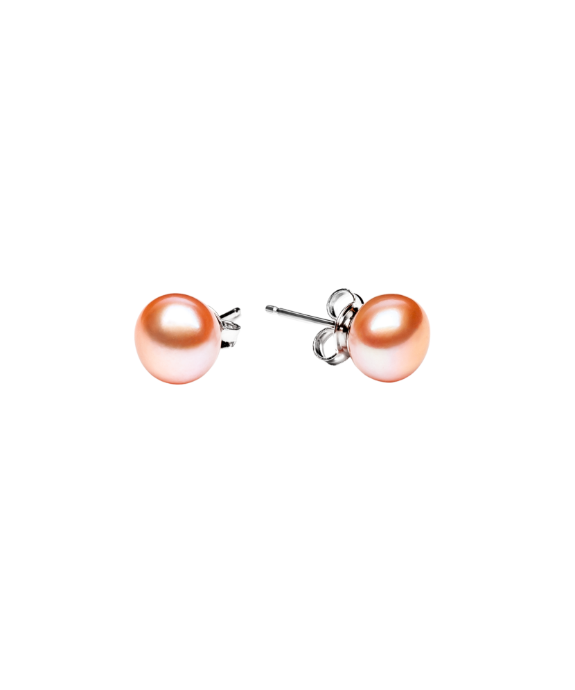 Sterling silver earrings with natural pearls