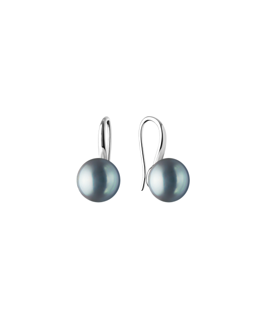Серьги из серебра с натуральным жемчугом