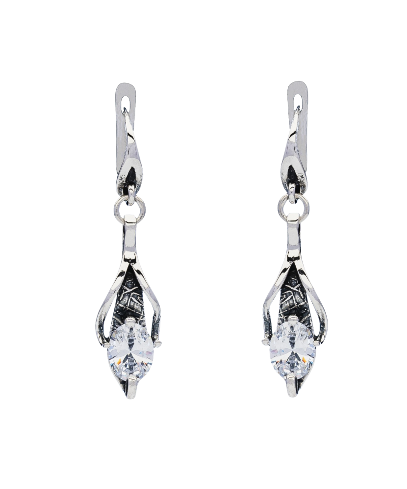 Sterling silver earrings with zirconium Sterling silver earrings with zirconium