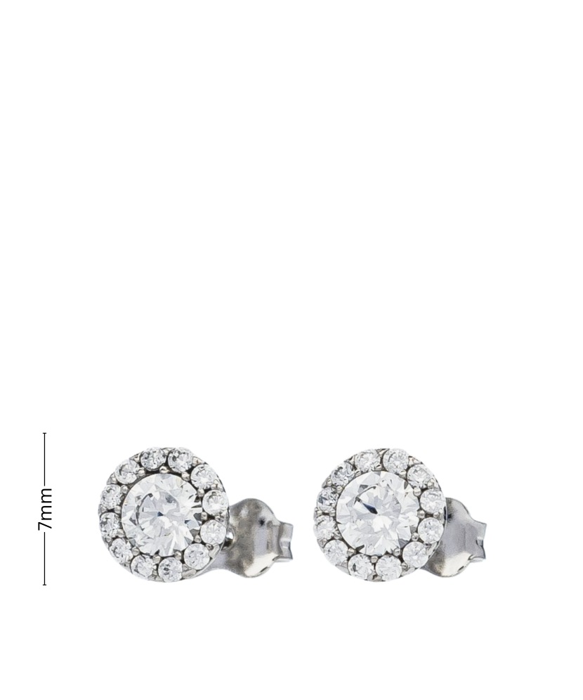 White gold earrings with zircons White gold earrings with zircons