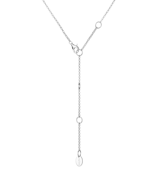 Sterling silver chain with pearl pendant and zircons