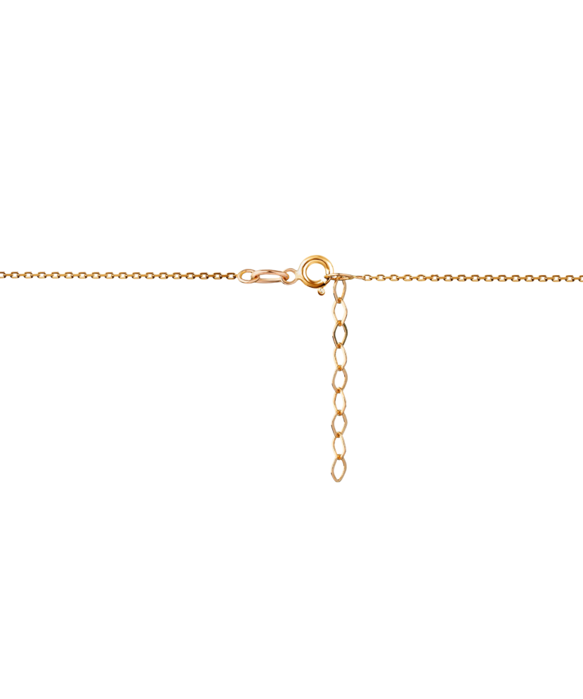 Gold chain with zirconium pendant