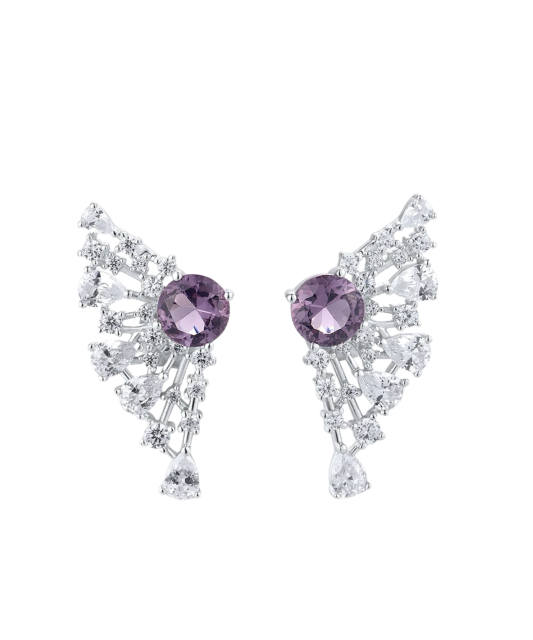 Sterling silver earrings with zircons