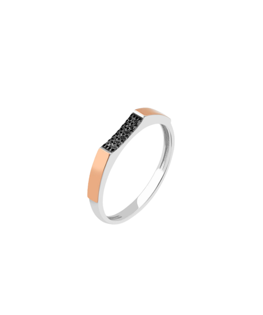 Gold plated silver ring  with zircons