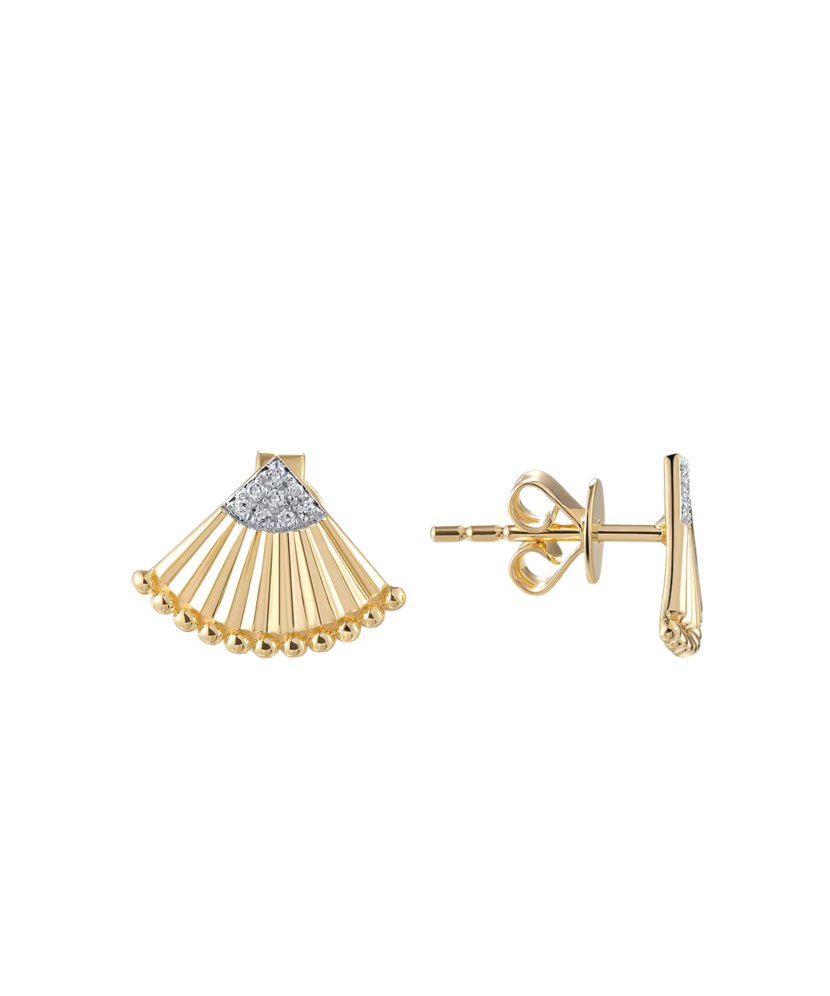 Yellow Gold earrings with diamonds