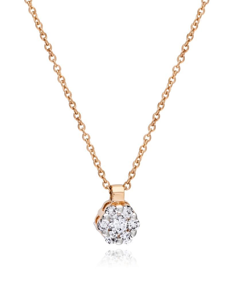 Gold chain with diamond pendant