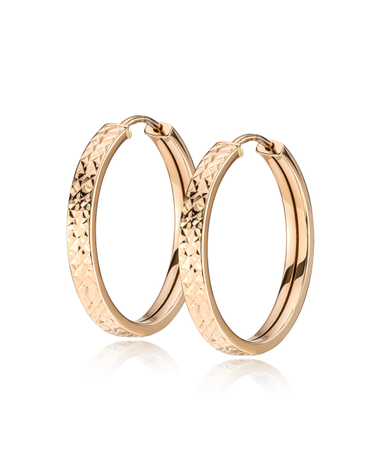 Gold earrings 24mm