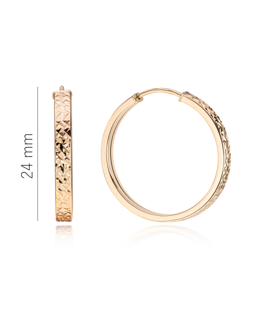 Gold earrings 24mm