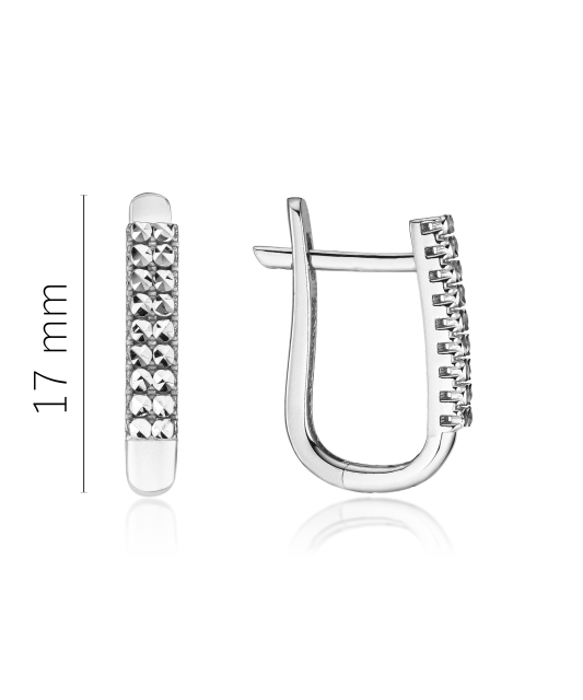 White gold earrings