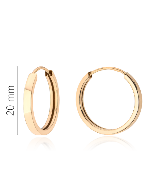 Gold earrings 20mm