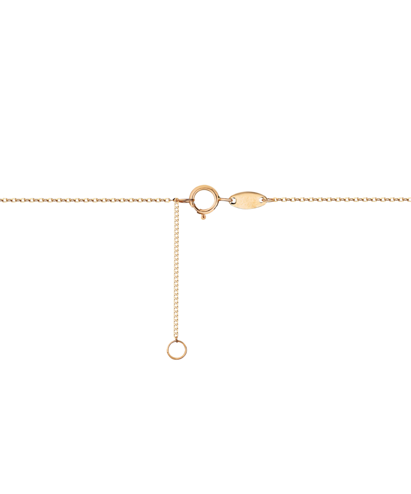 Gold chain with zirconium pendant