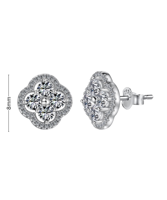Серьги из серебра с цирконами