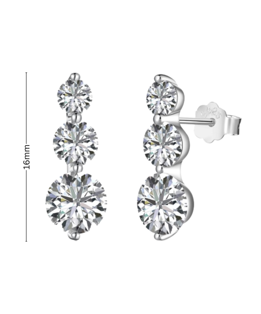 Sterling silver earrings with zircons