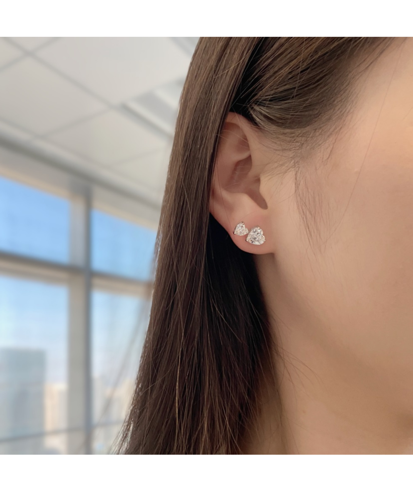 Серьги из серебра с цирконами