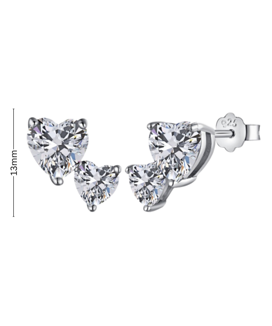 Серьги из серебра с цирконами