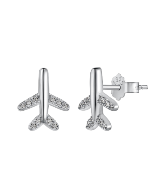 Sterling silver earrings with zircons