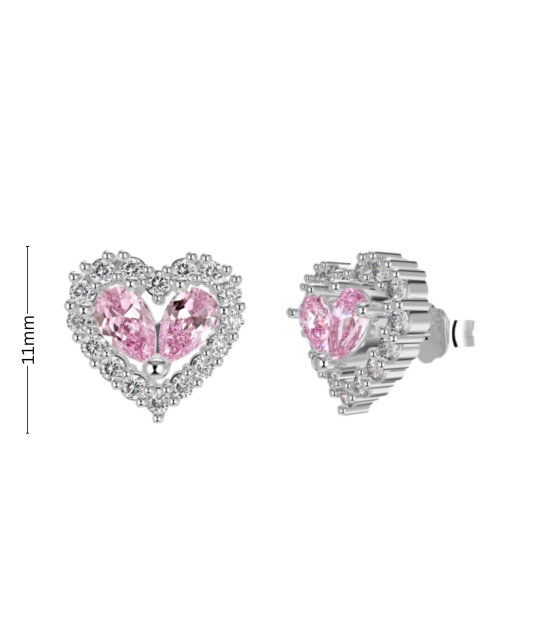 Sterling silver earrings with zircons