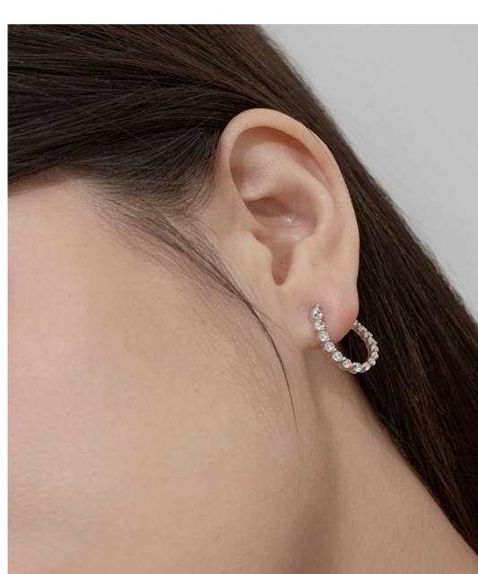 Серьги из серебра с цирконами