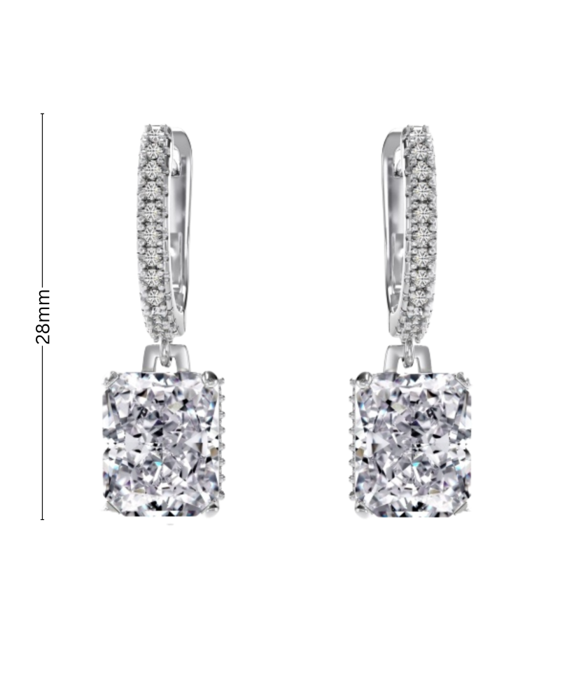 Серьги из серебра с цирконами