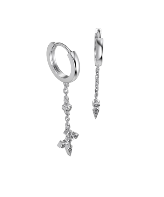 Серьги из серебра с цирконами