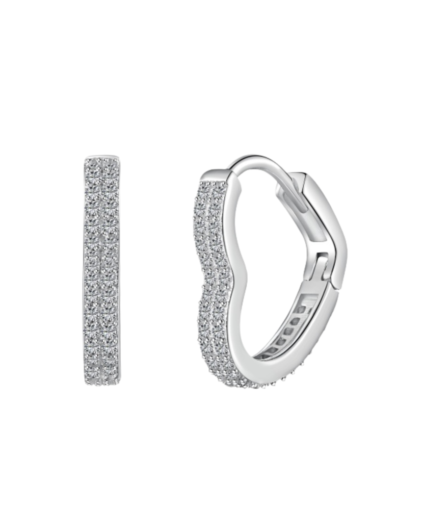 Серьги из серебра с цирконами