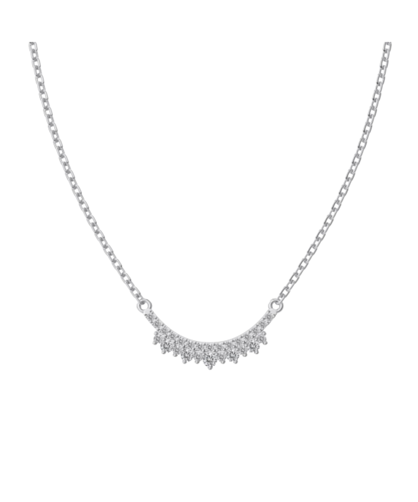 Sterling silver chain with zirconium pendant