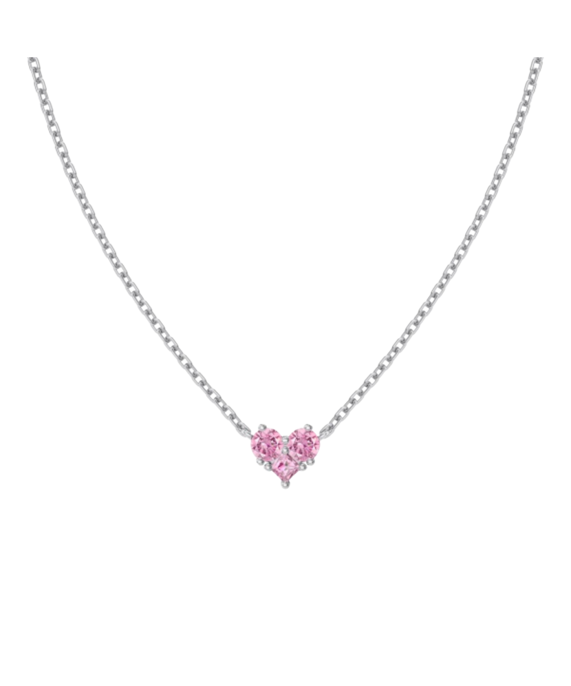 Sterling silver chain with zirconium pendant