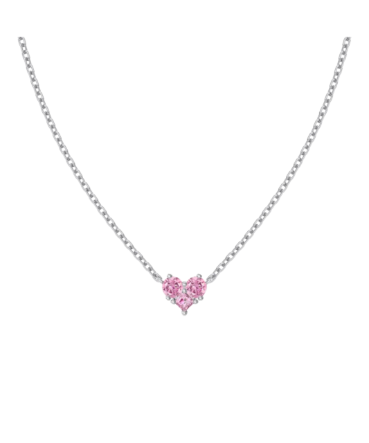 Серебряная цепочка с подвеской из циркона