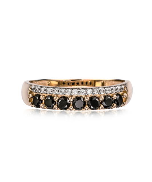 Gold ring with zircons