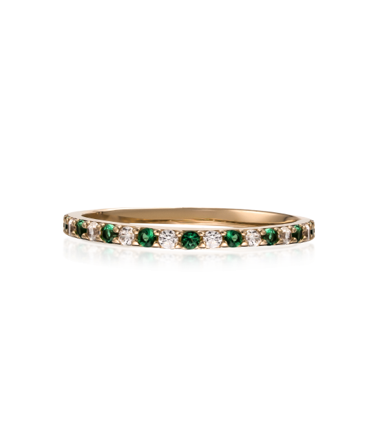 Gold ring with zircons
