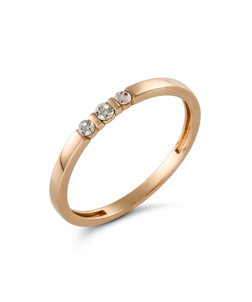 Gold ring with zircons