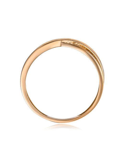 Gold ring with zircons