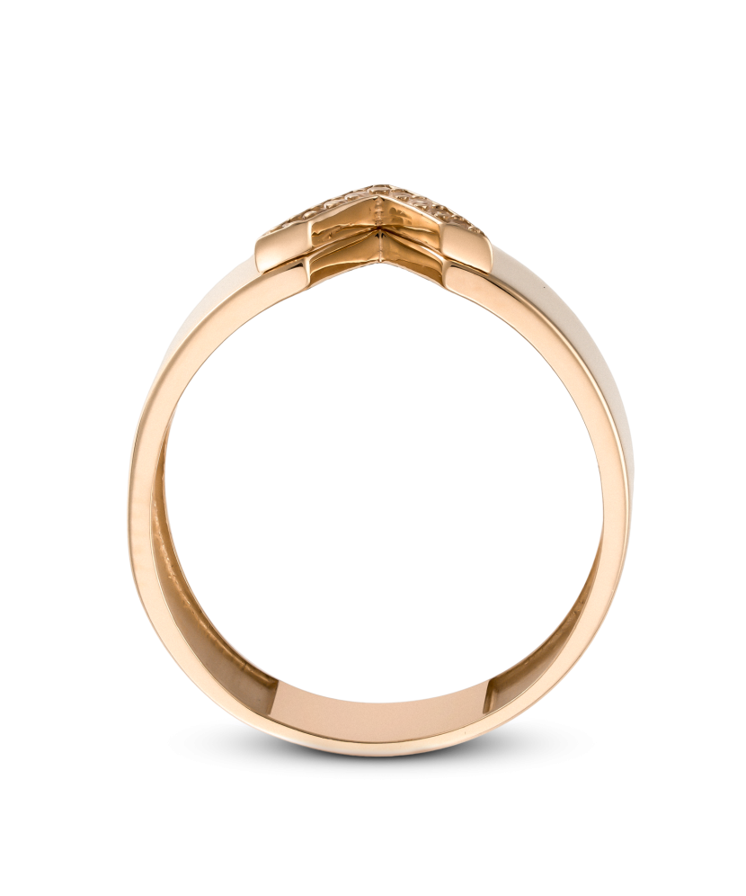 Золотое кольцо с цирконами