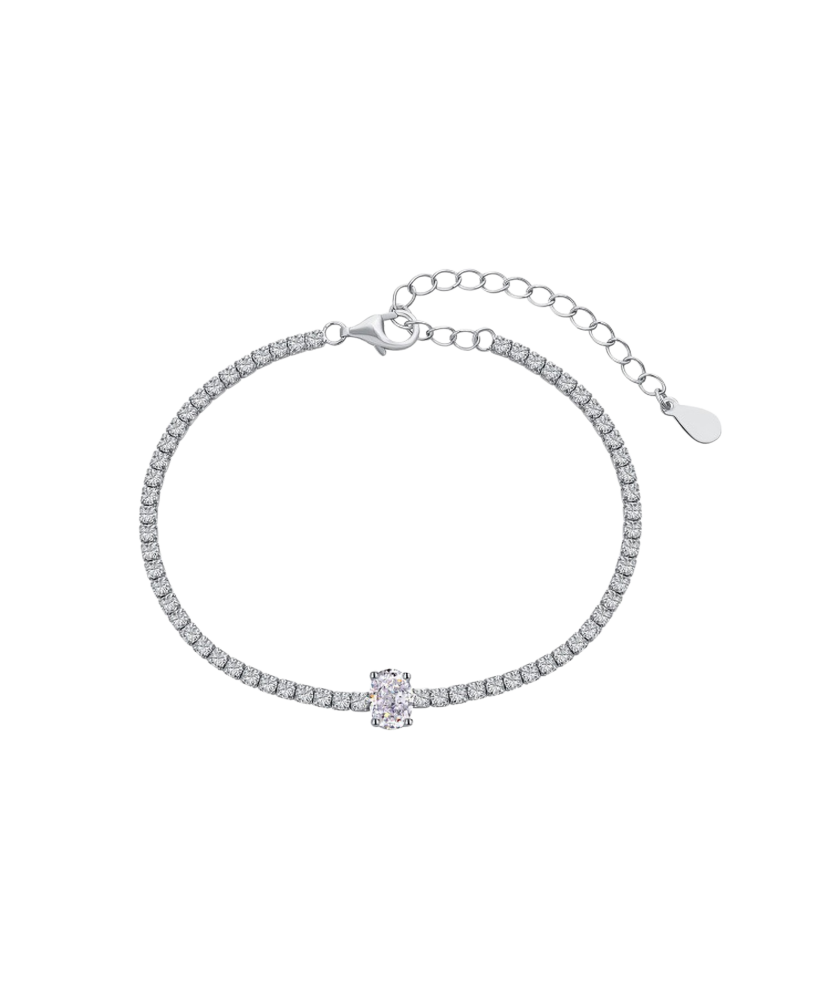 Серебряный браслет с цирконами