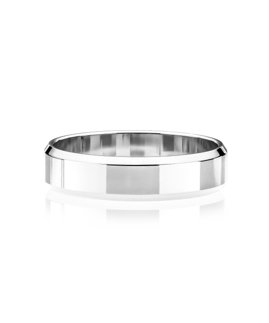 White Gold wedding ring 4.5mm with comfort
