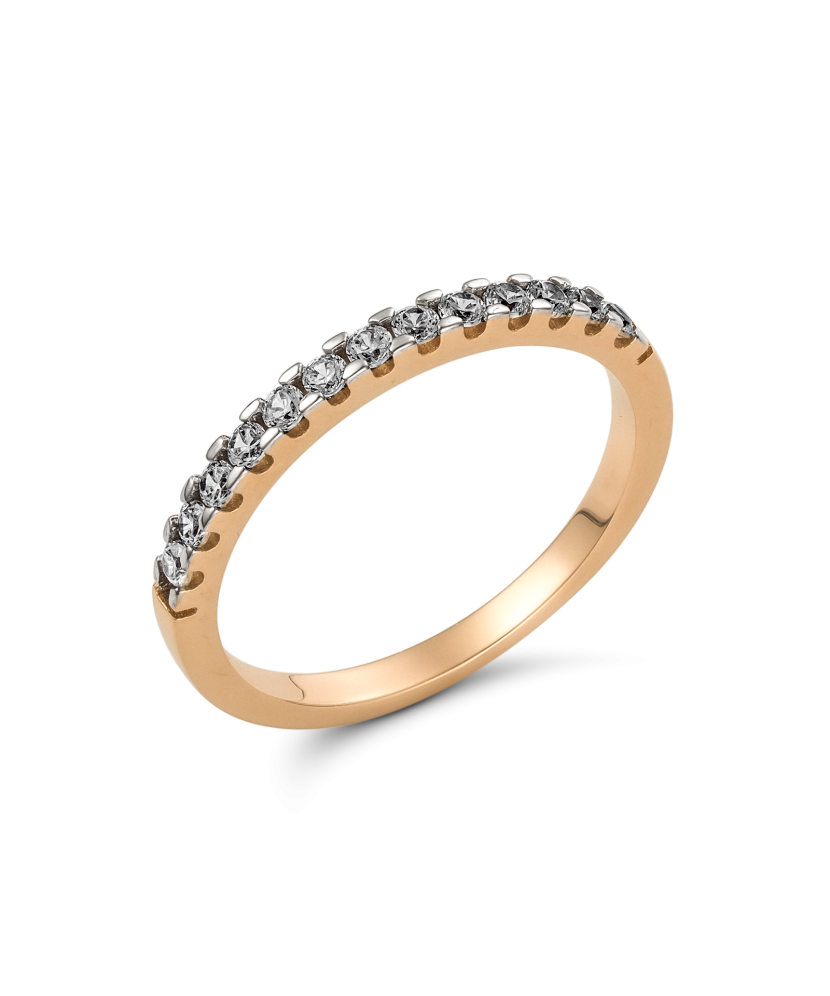 Gold ring with zircons