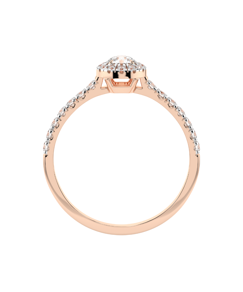Gold ring with diamonds (0.45ct)